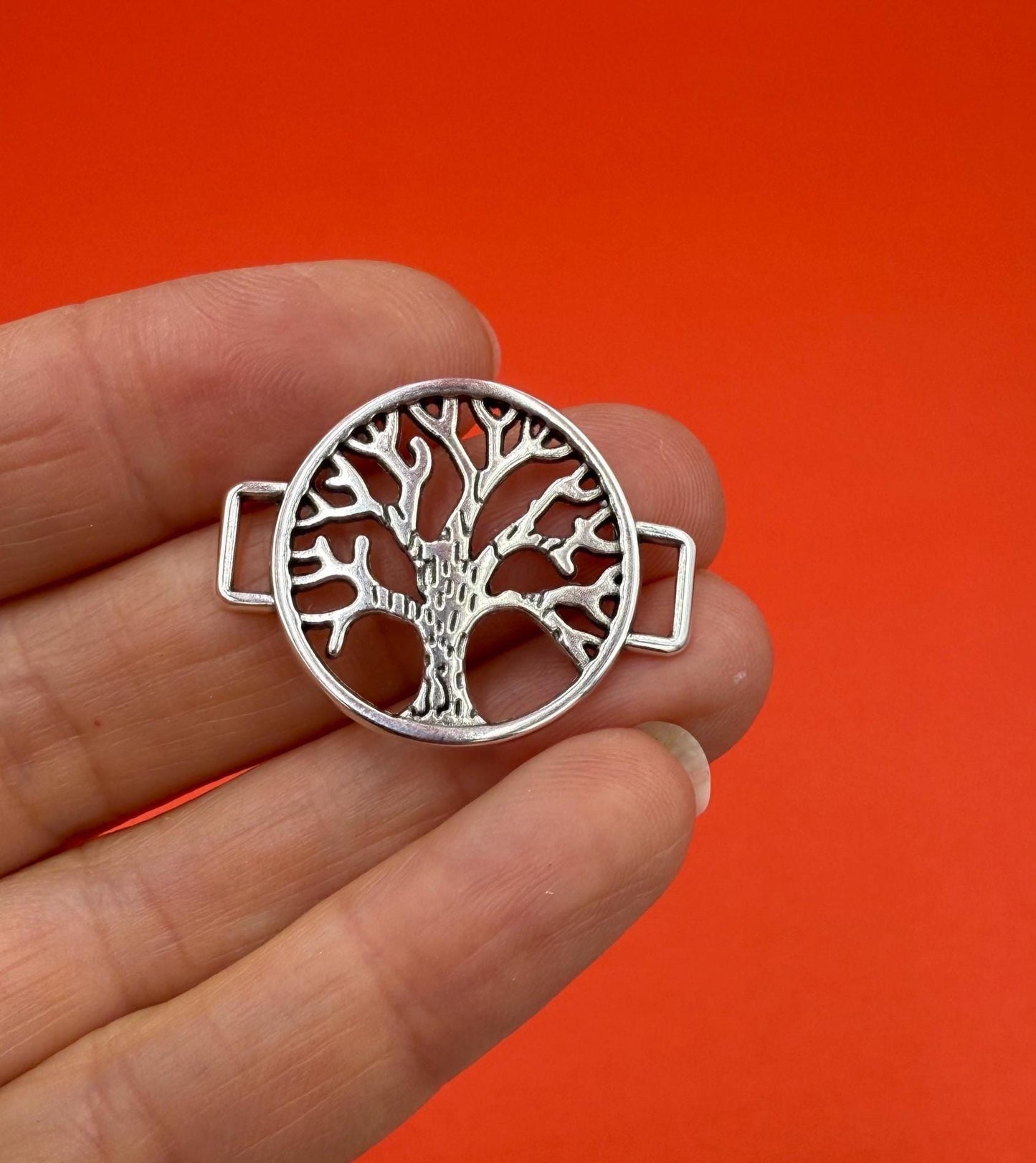 C0217>>MADE in EUROPE zamak connector, life tree connector, tree of life connector Qty1