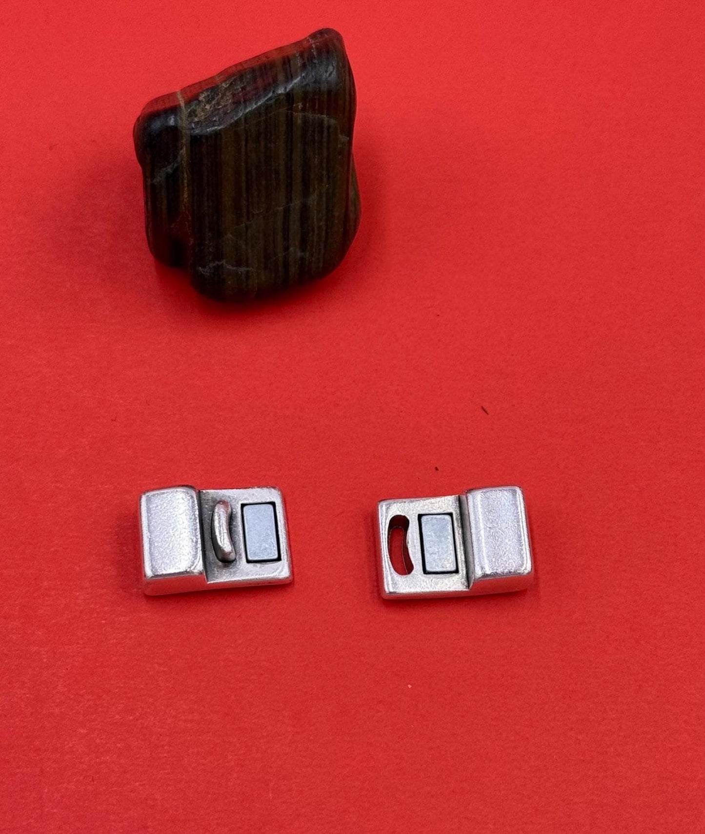 FC00445>>MADE IN EUROPE Zamak 10mm clasp, flat leather cord clasp, 10mm cord clasp, 10mm cord clasp Qty1
