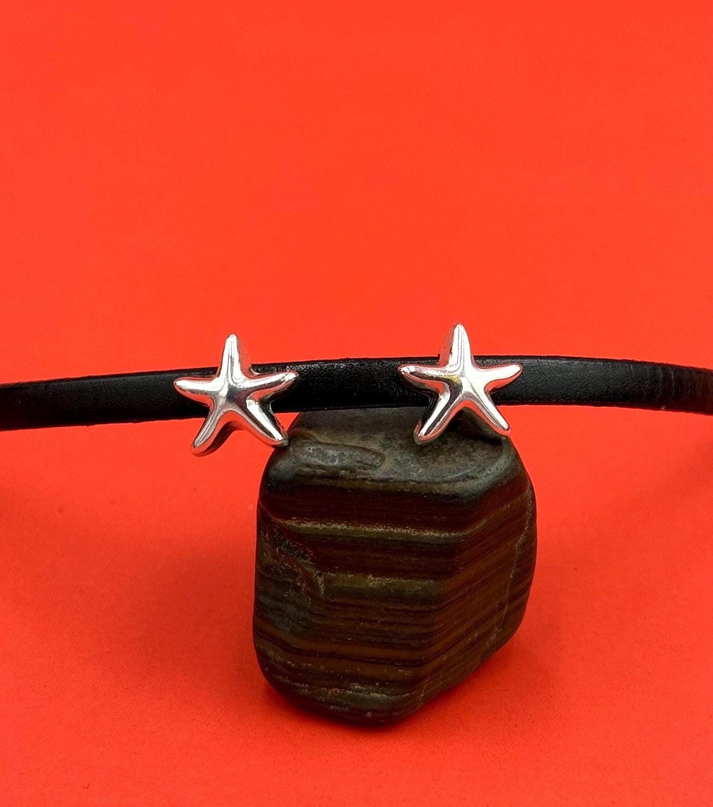 FS0679>>MADE in EUROPE 2 Zamak starfish sliders, 5mm starfish sliders Qty2
