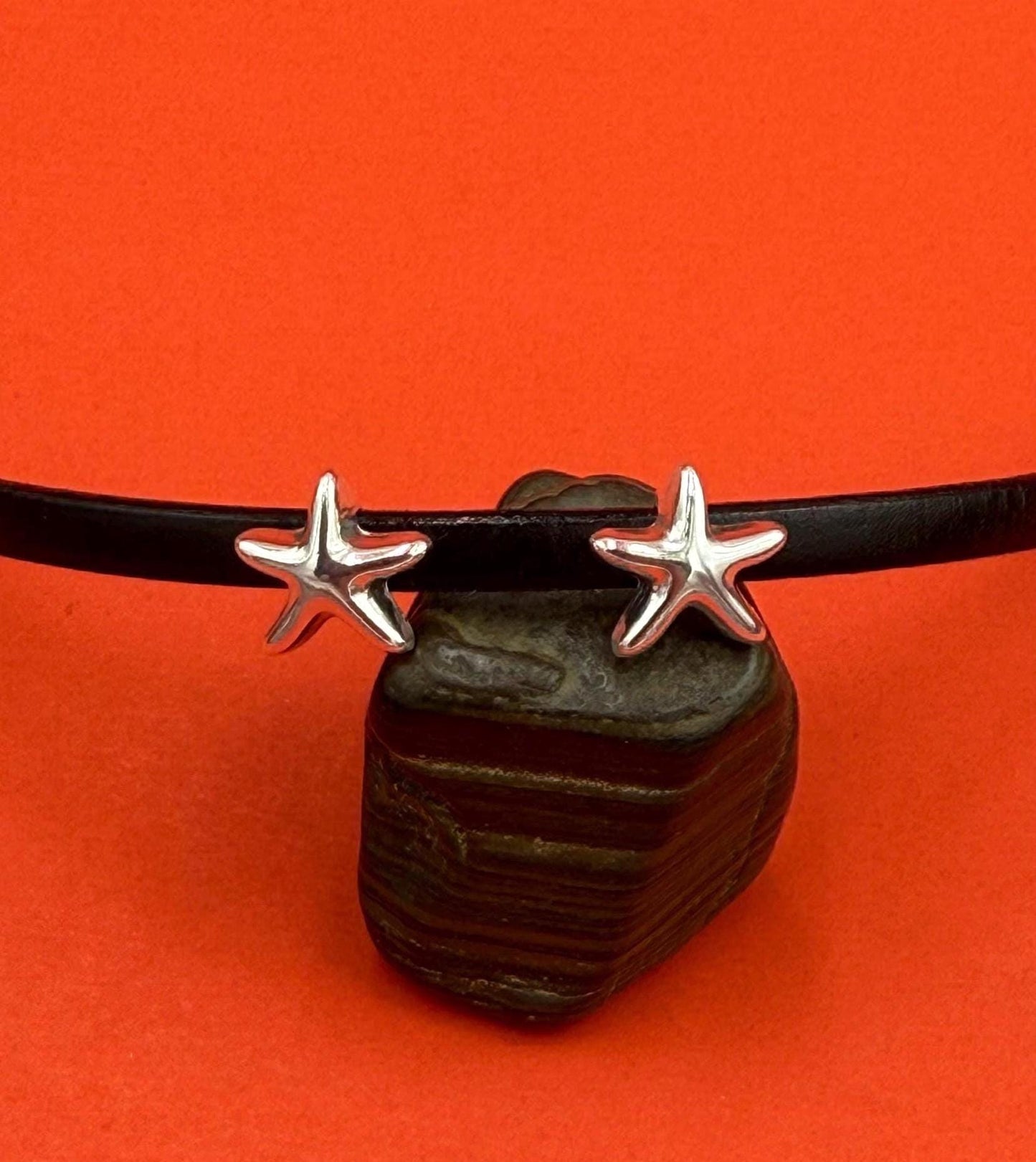 FS0679>>MADE in EUROPE 2 Zamak starfish sliders, 5mm starfish sliders Qty2