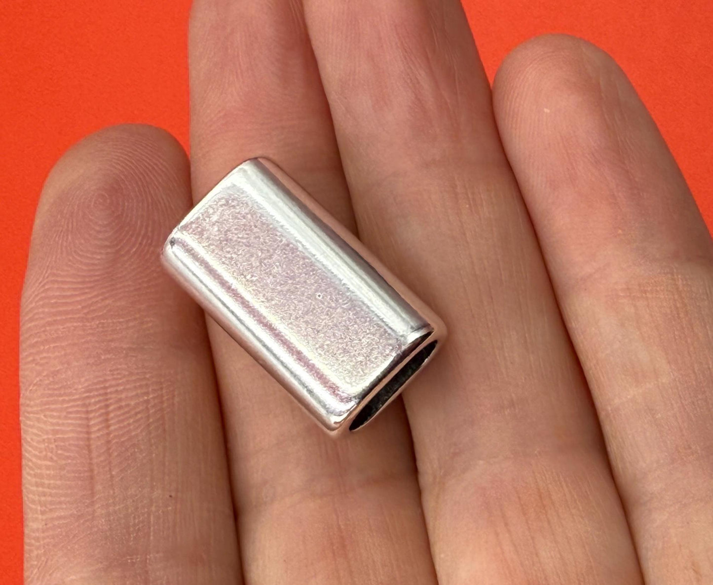 LS0115>>MADE in EUROPE zamak slider tube, 10x5mm licorice cord slider, large tube slider, 10x5mm tube slider Qty1