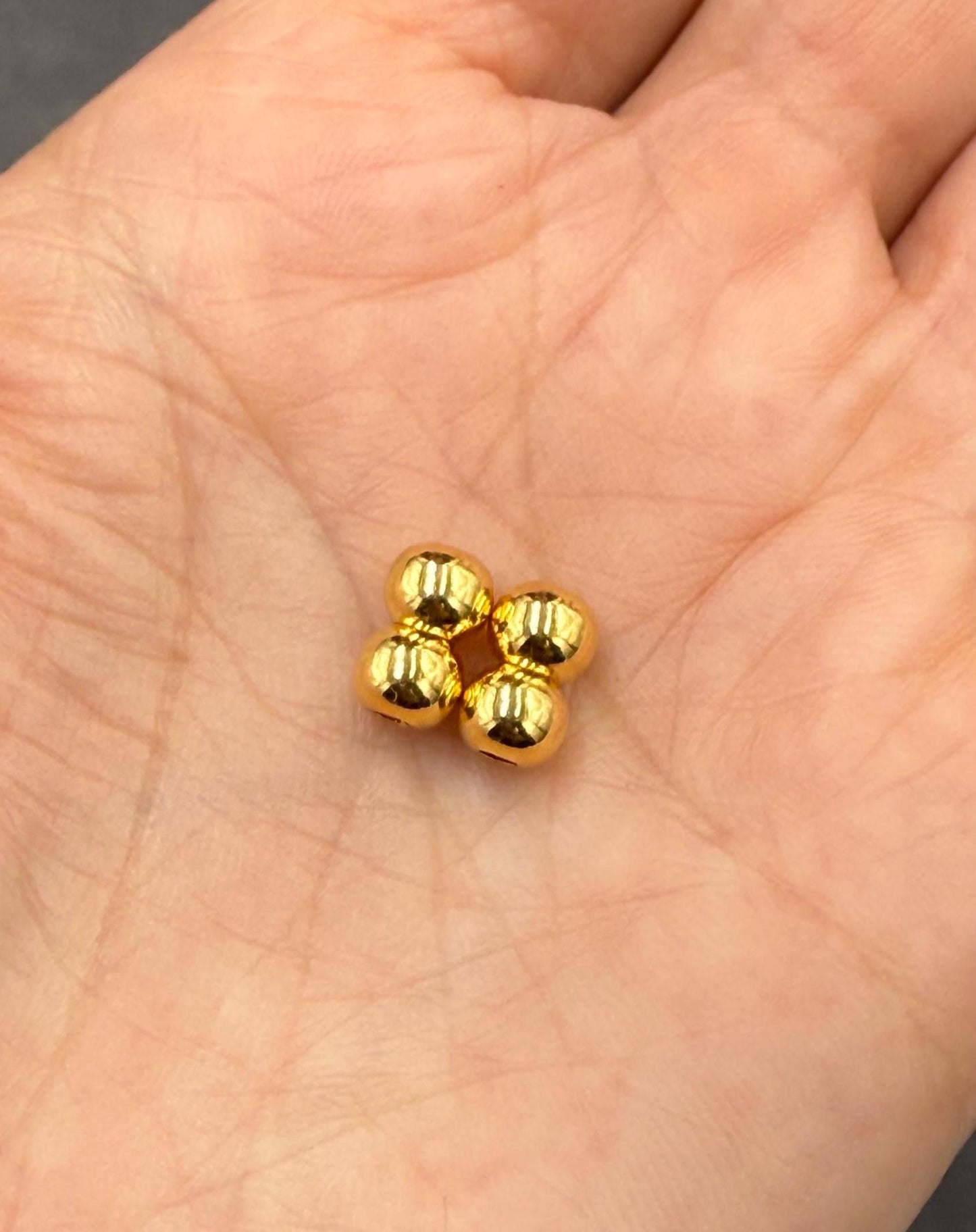 RC0145>>MADE IN EUROPE brass 2 clasps, 2mm cord clasp, brass two balls clasps Qty2