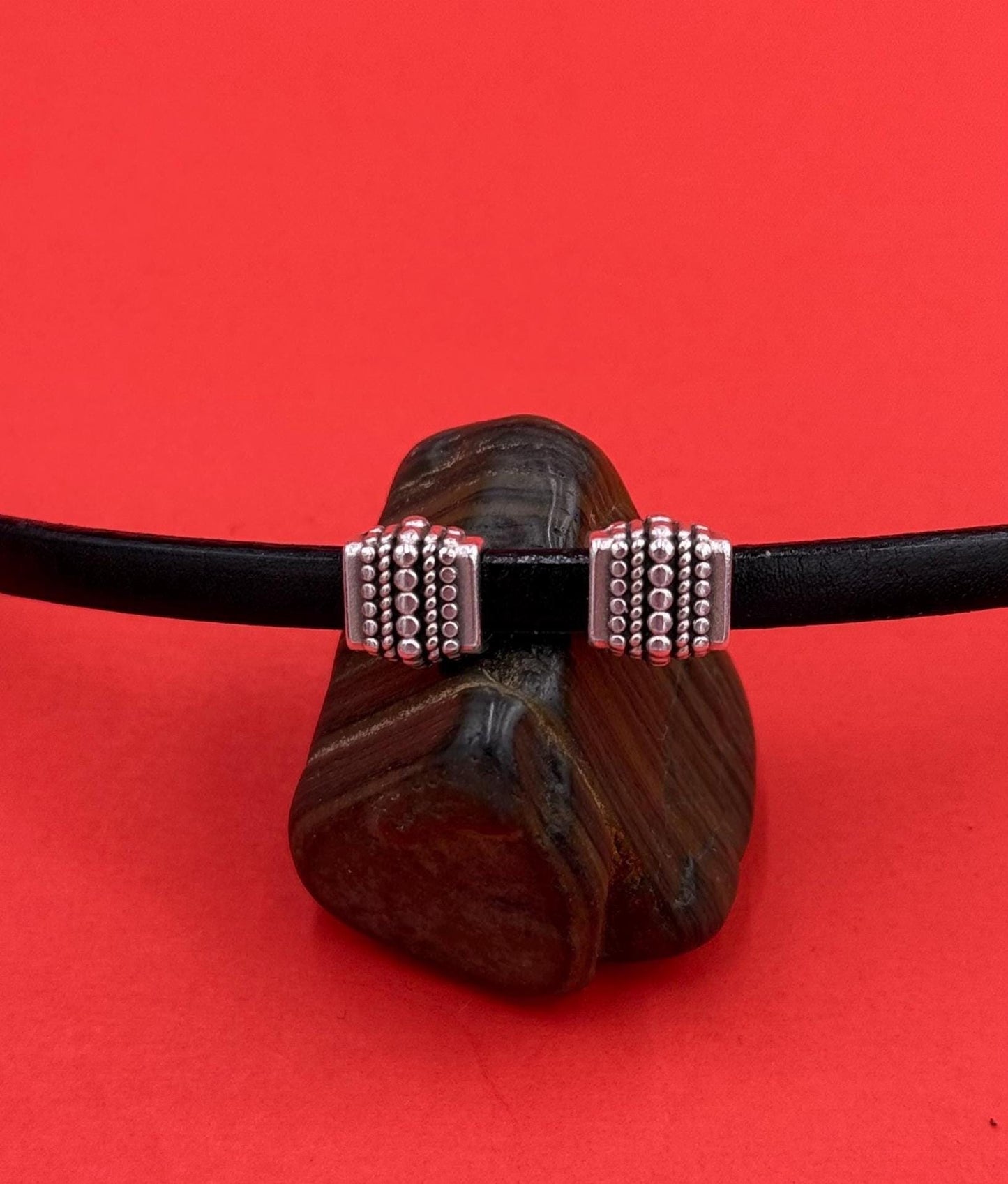 FS0676>>MADE in EUROPE 4 zamak sliders for 5mm cord, flat cord slider, zamak bar slider qty4