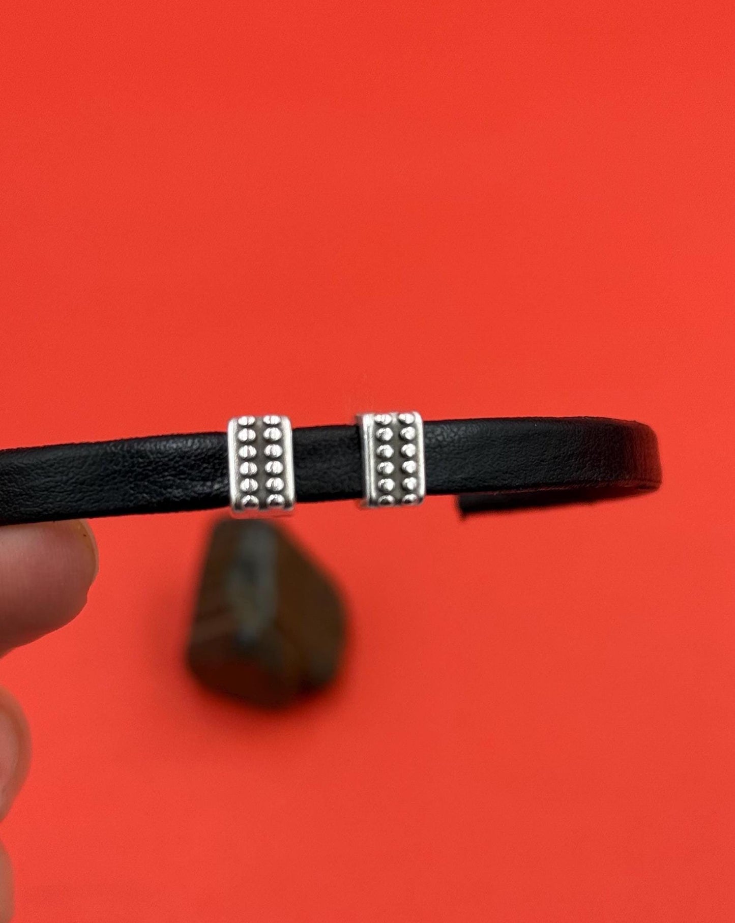 FS0677>>MADE in EUROPE 4 zamak sliders for 6mm cord, flat cord slider, zamak bar slider qty4
