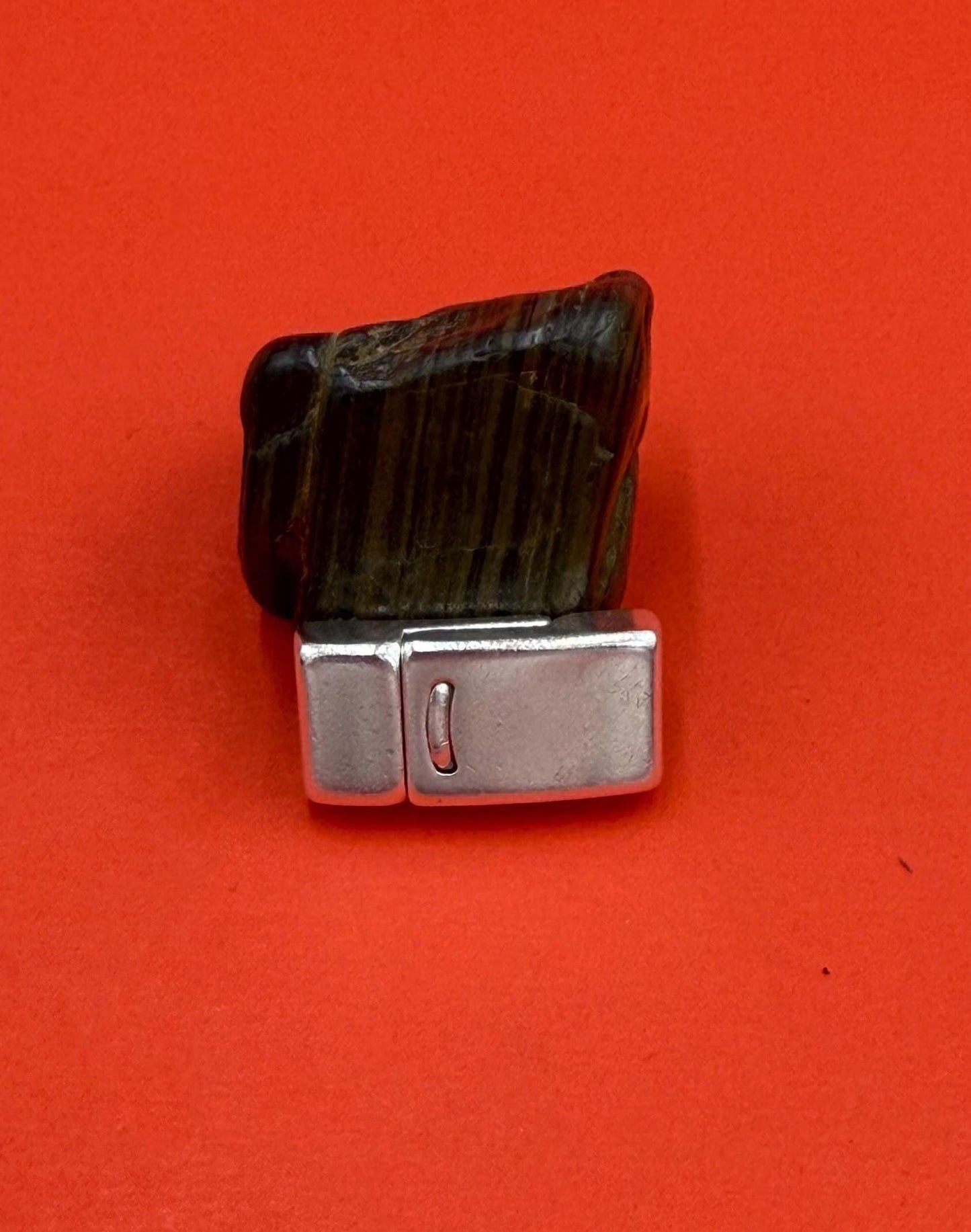FC00445>>MADE IN EUROPE Zamak 10mm clasp, flat leather cord clasp, 10mm cord clasp, 10mm cord clasp Qty1