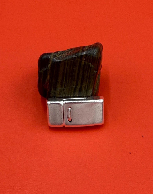 FC00445>>MADE IN EUROPE Zamak 10mm clasp, flat leather cord clasp, 10mm cord clasp, 10mm cord clasp Qty1