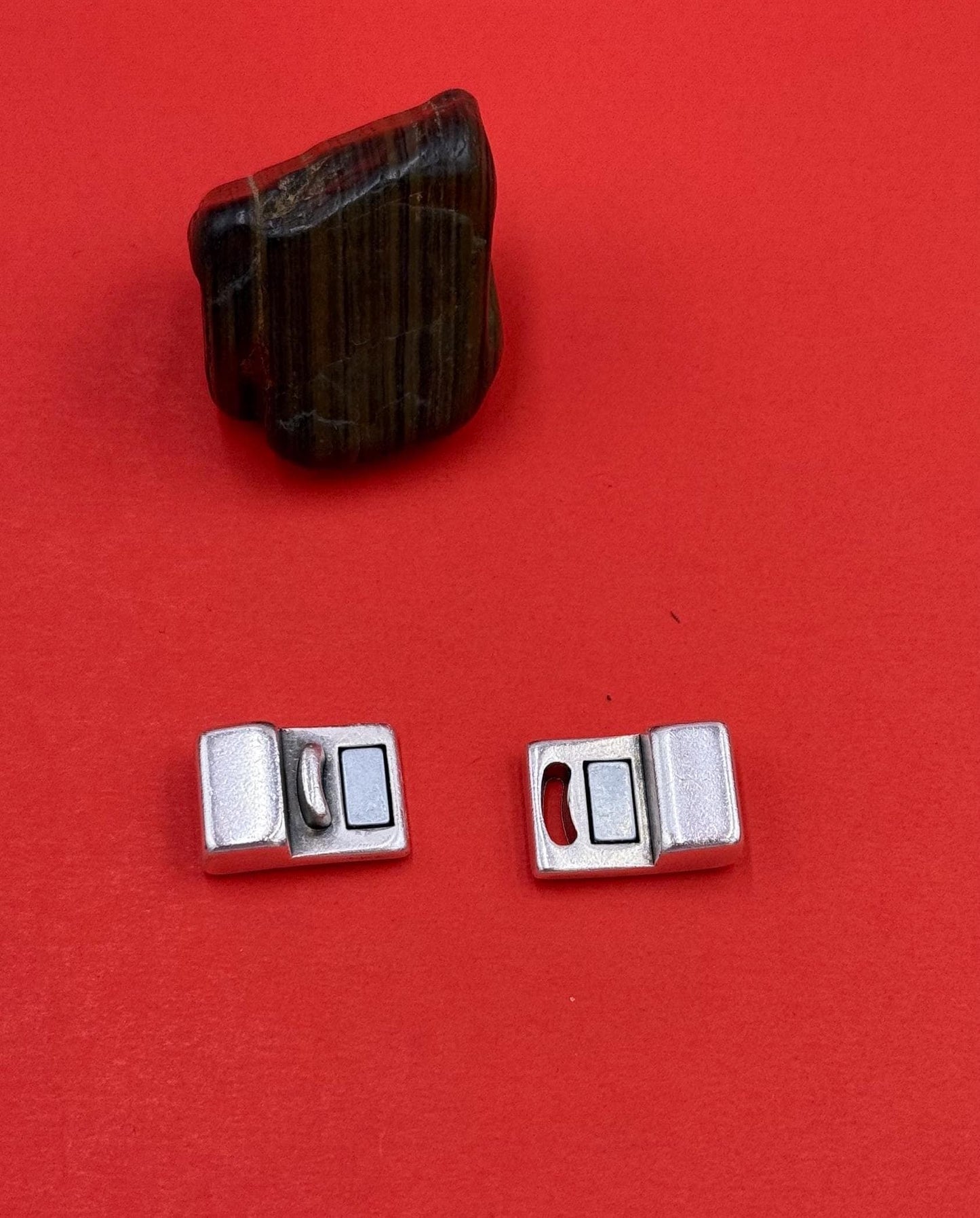 FC00445>>MADE IN EUROPE Zamak 10mm clasp, flat leather cord clasp, 10mm cord clasp, 10mm cord clasp Qty1