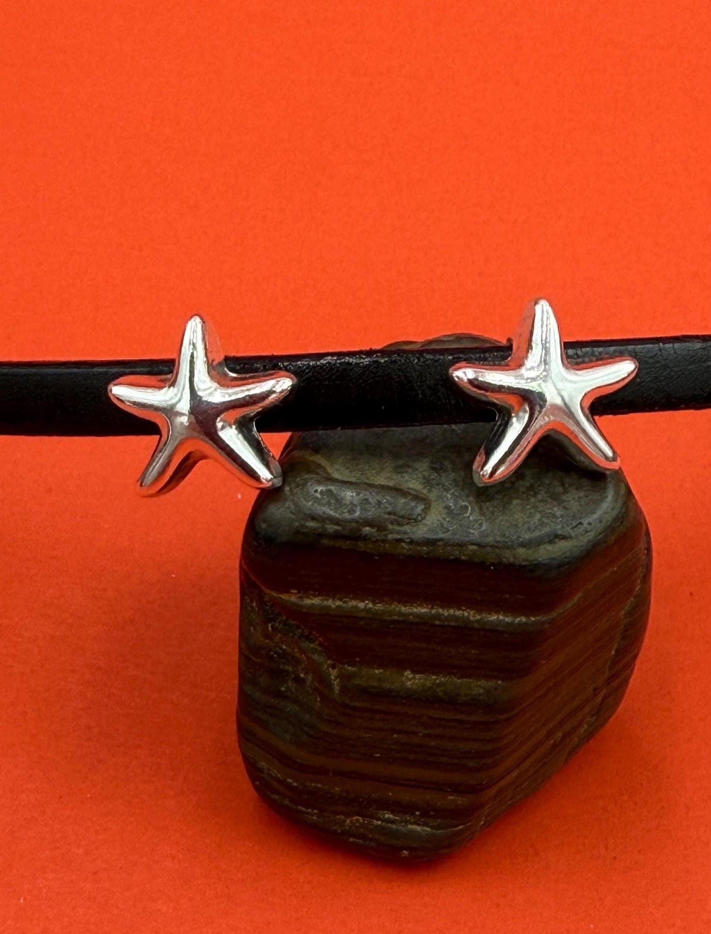 FS0679>>MADE in EUROPE 2 Zamak starfish sliders, 5mm starfish sliders Qty2