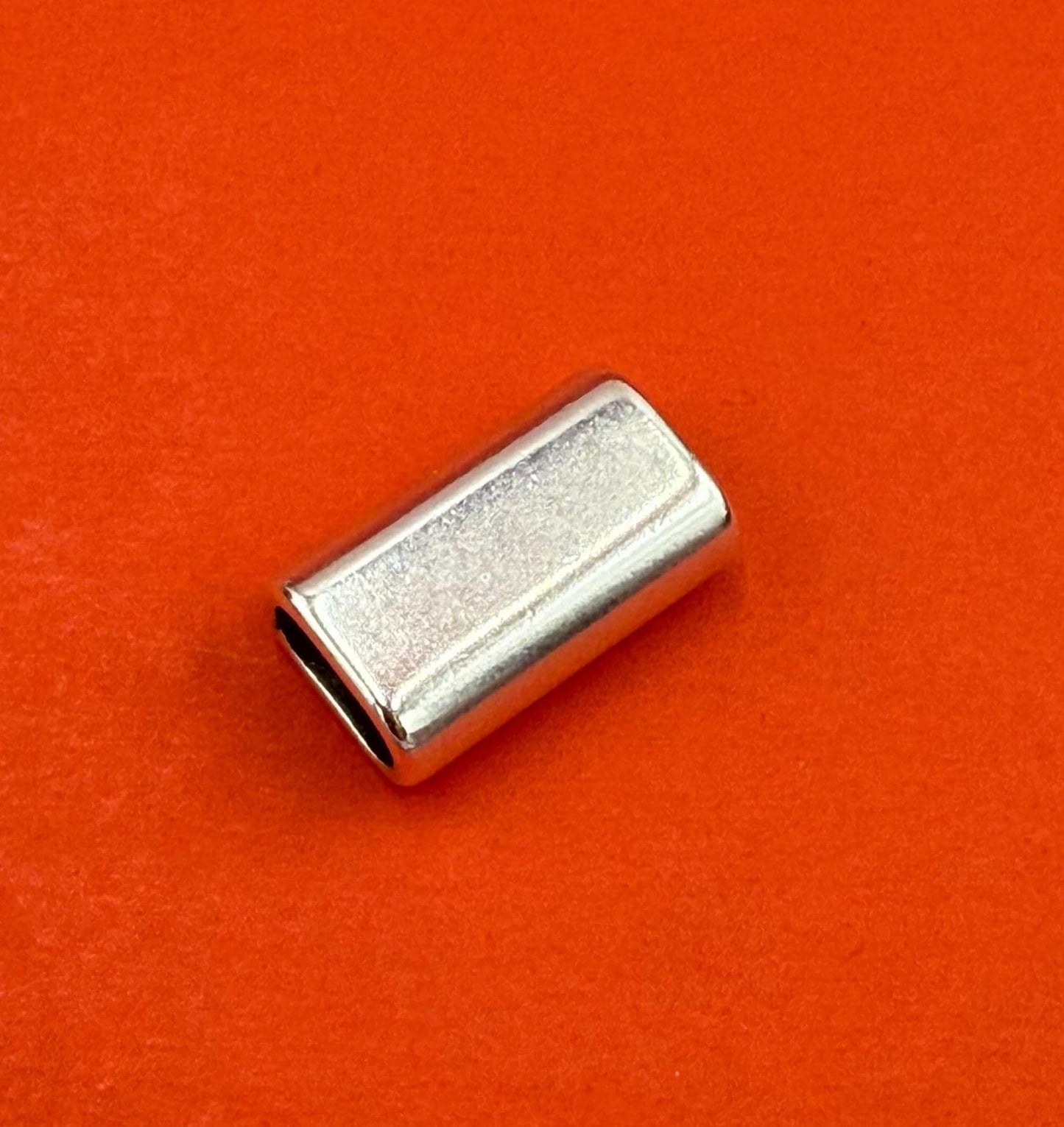 LS0115>>MADE in EUROPE zamak slider tube, 10x5mm licorice cord slider, large tube slider, 10x5mm tube slider Qty1