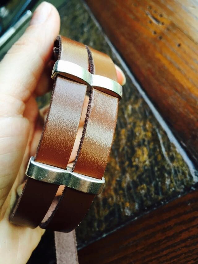 12/2>> MADE in EUROPE 2 zamak strand separators, 2 hole flat leather cords separator, bracelet component(ABLZ274S) Qty 2