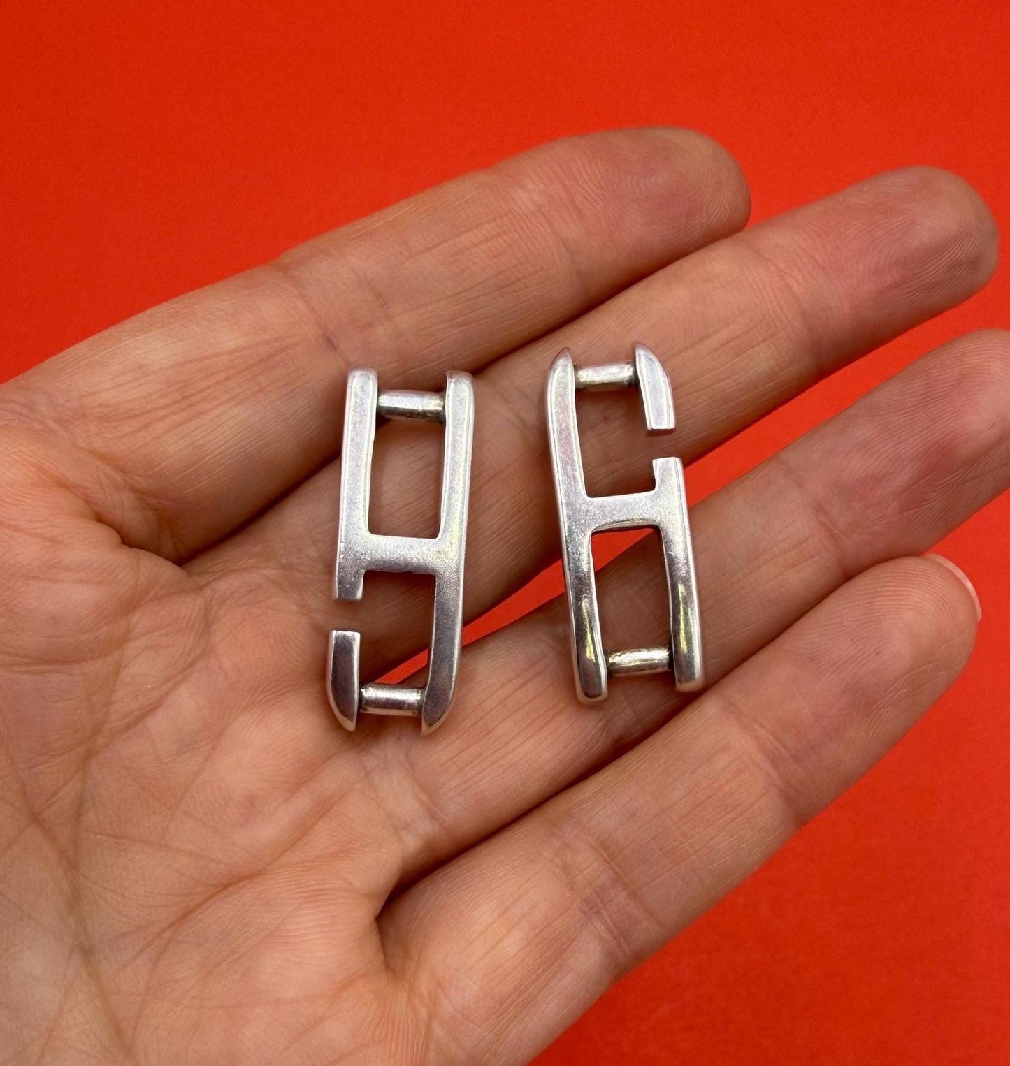 FC0242>>MADE in EUROPE 2 zamak hook clasps, flat cord hook clasp, bracelet hook clasp, 5mm flat cord clasp