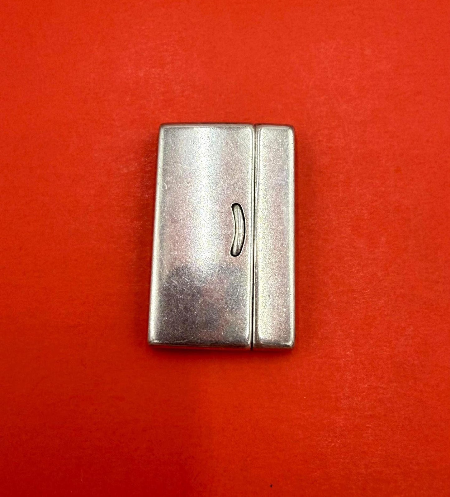 FC0006>> MADE in EUROPE flat cord clasp, 40mm flat cord clasp, flat cord silver clasp