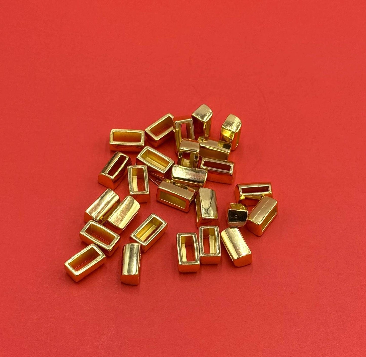 FS0131>>MADE in EUROPE 4 zamak loop makers, 10mm cord loop creator end, flat cord end Qty4
