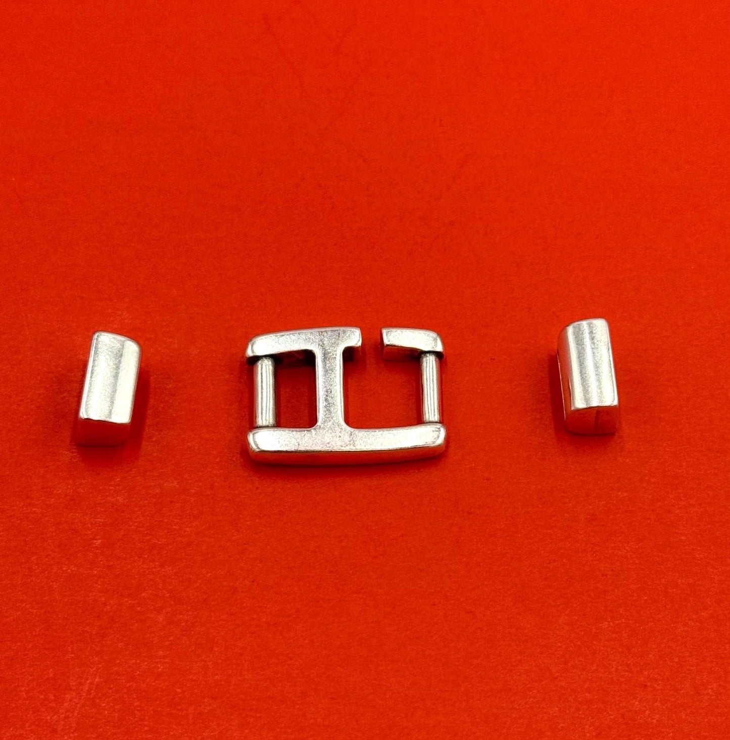 FC0353>>MADE in EUROPE Zamak square hook clasp with cord ends, flat cord hook clasp, 10mm flat cord clasp