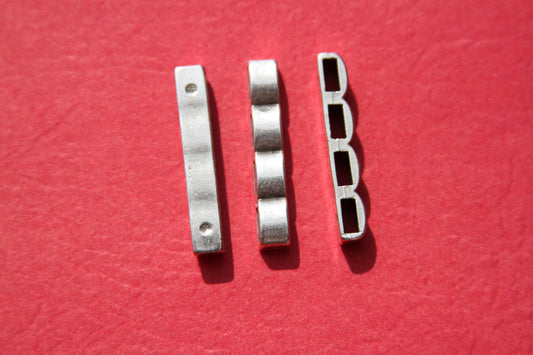 12/2 MADE in EUROPE 2 strands separators, bracelet component, bracelet finding, 4 strands separator(B1633AS) QTY.2