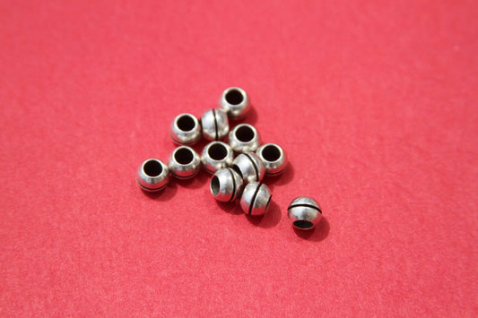metal round slider, round bead, metal bead, metal bead, 5mm metal bead ( B2196AS) QTY12