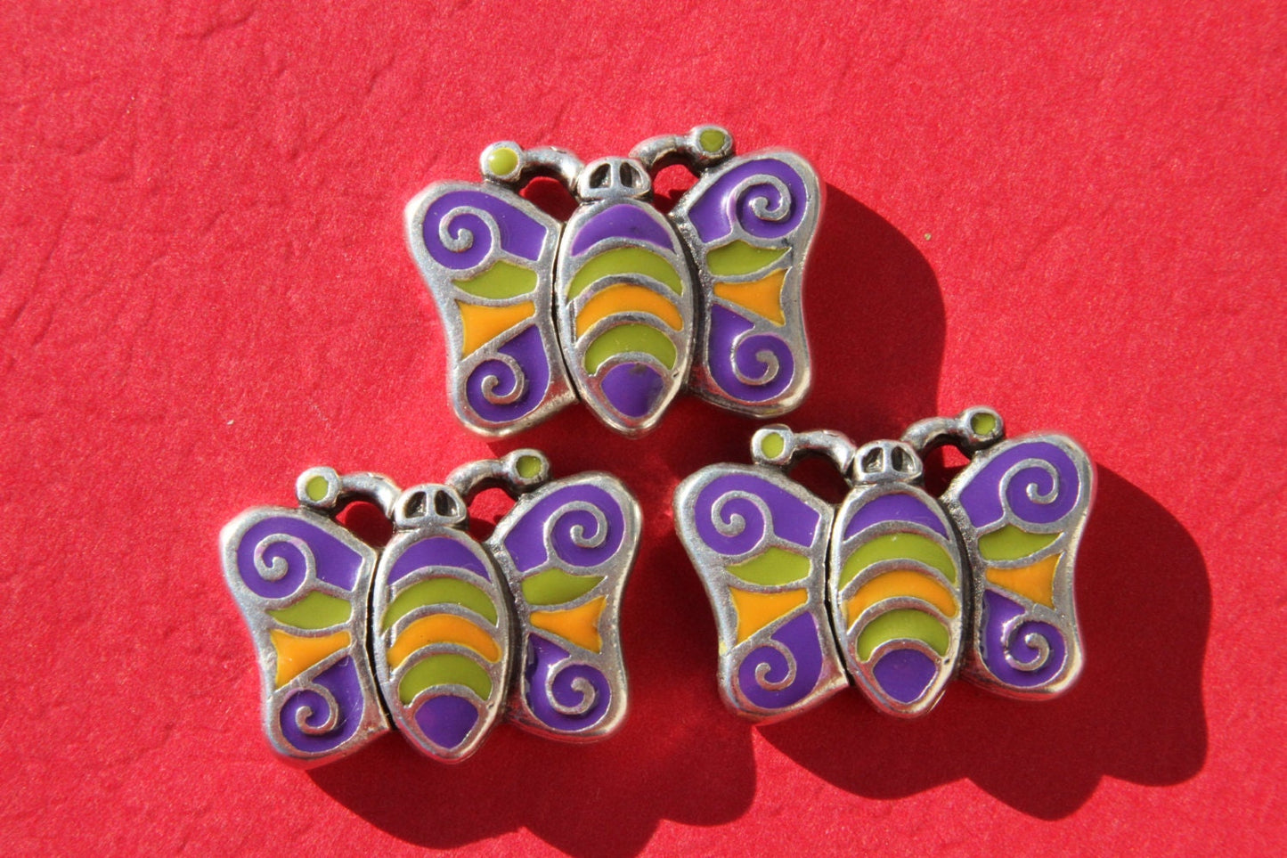 MADE IN EUROPE , flat leather cord clasp, magnetic clasp, bracelet clasp, butterfly clasp, 10mm flat leather clasp, enamel clasp (E6005)