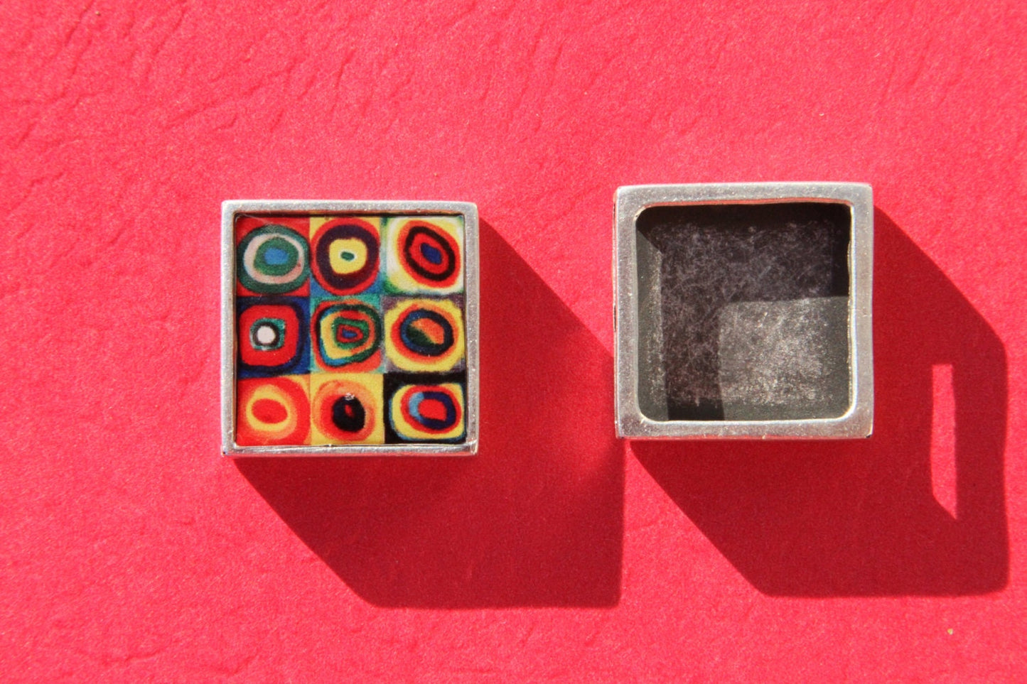 FS0006>>MADE IN EUROPE, flat cord slider, large slider, enamel slider, square slider, metal flat slider  (Mc5962-1)