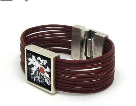 FS0103>>MADE IN EUROPE, flat cord slider, large slider, enamel slider, square slider, metal flat slider  (Mc5962)