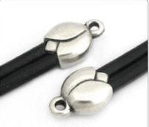 6/2 MADE IN EUROPE 2end cord end caps, leather cord end caps,  bracelet clasp, flower end caps, flower clasp (X5996as) QTY2