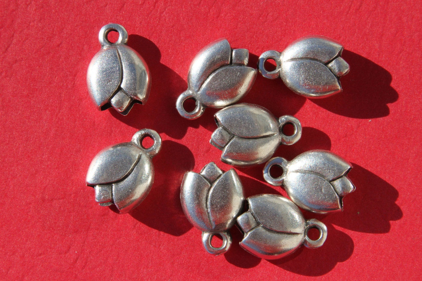 6/2 MADE IN EUROPE 2end cord end caps, leather cord end caps,  bracelet clasp, flower end caps, flower clasp (X5996as) QTY2