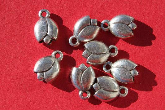 6/2 MADE IN EUROPE 2end cord end caps, leather cord end caps,  bracelet clasp, flower end caps, flower clasp (X5996as) QTY2
