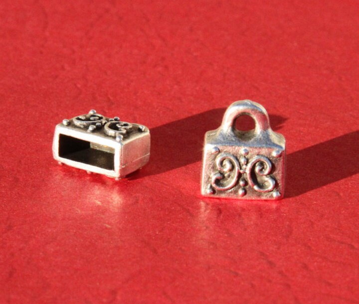 6/2 MADE IN EUROPE 2 metal cord ends, flat cord ends, 9mm cord end, 9mm end caps(X6001AS)