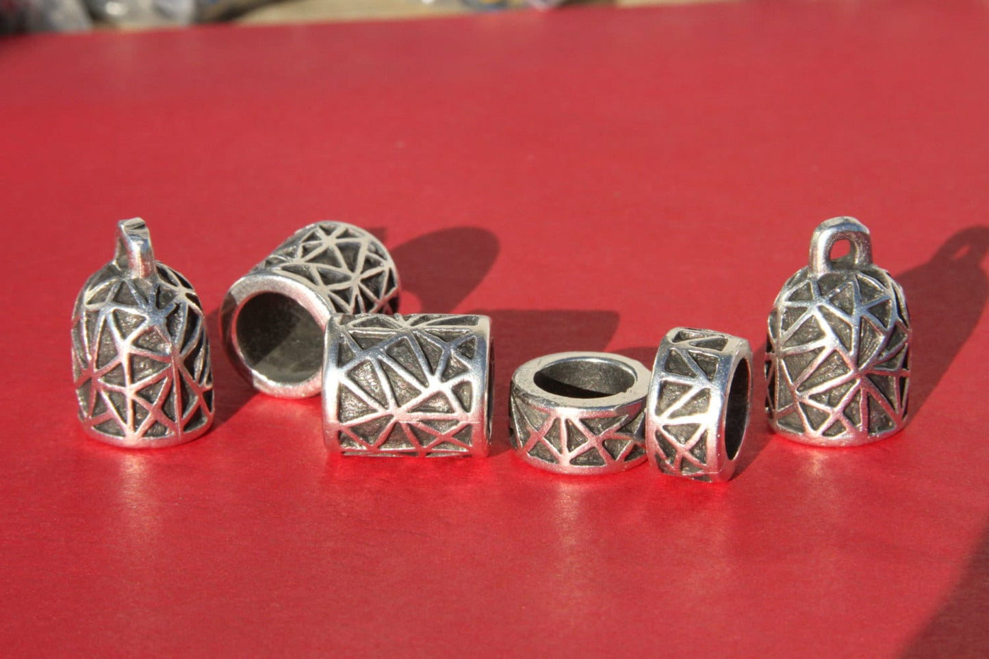 MADE IN EUROPE, 2 metal tubes, 10mm metal slider, round cord slider, 10mm round tube slider, metal tube, metal slider (X6018as) Qty2