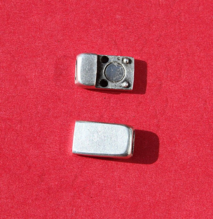 FC0208>>MADE IN EUROPE, magnetic clasp, 5mm flat cord clasp, bracelet clasp, flat cord magnetic clasp (XM5980AS) Qty1