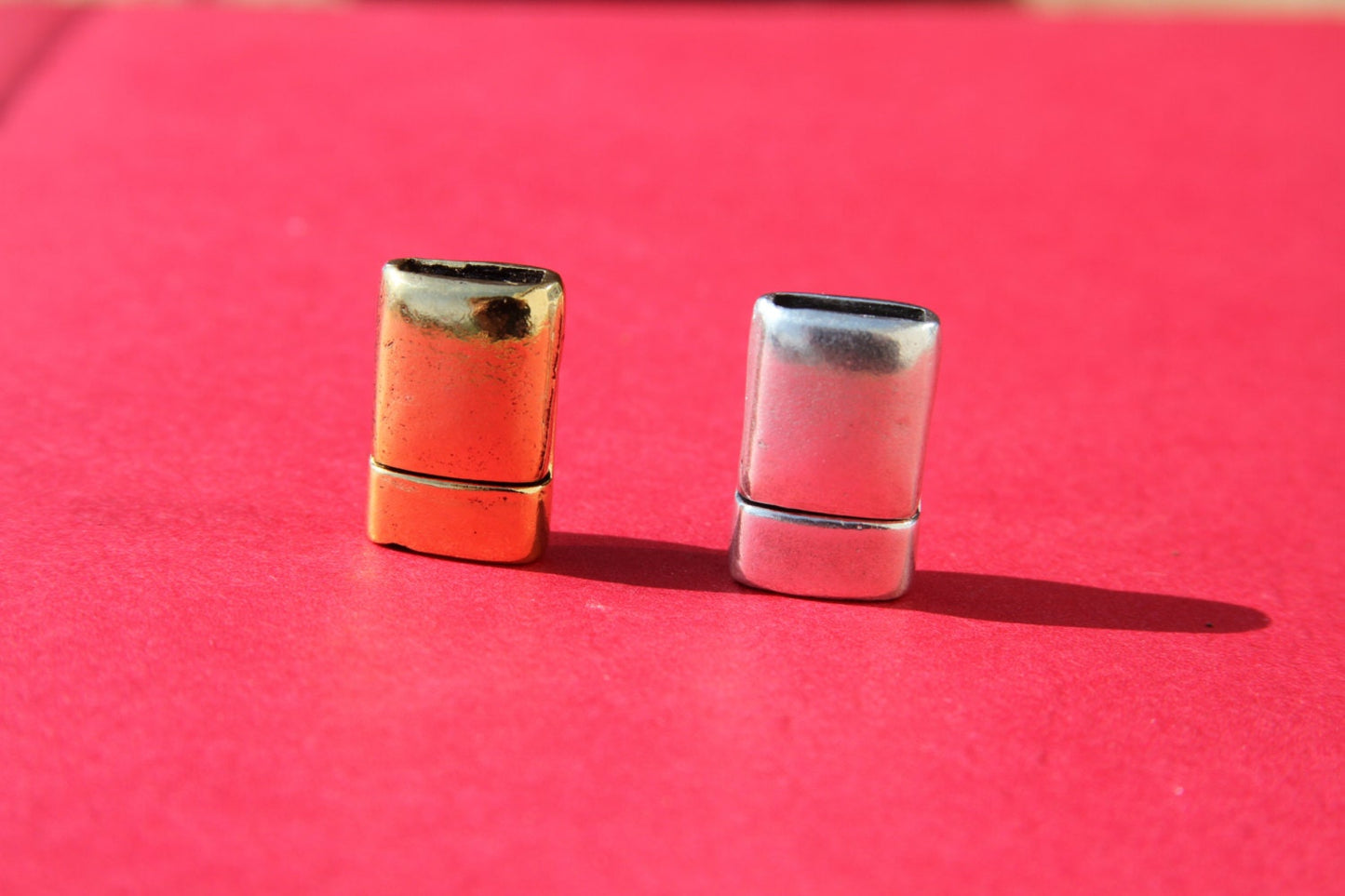 FC0212>>MADE IN EUROPE magnetic clasp, flat leather cord clasp, 10mm cord clasp, 10mm cord magnetic clasp (Xm5982AS) Qty1