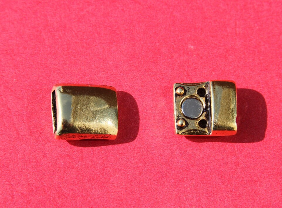 FC0212>>MADE IN EUROPE magnetic clasp, flat leather cord clasp, 10mm cord clasp, 10mm cord magnetic clasp (Xm5982AG) Qty1