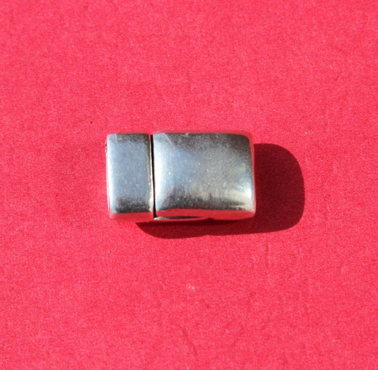 FC0212>>MADE IN EUROPE magnetic clasp, flat leather cord clasp, 10mm cord clasp, 10mm cord magnetic clasp (Xm5982AS) Qty1