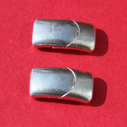 FC0220>>MADE IN EUROPE,  magnetic clasp for 10mm flat cord, bracelet clasp, flat cord clasp (XM6003AS) Qty1