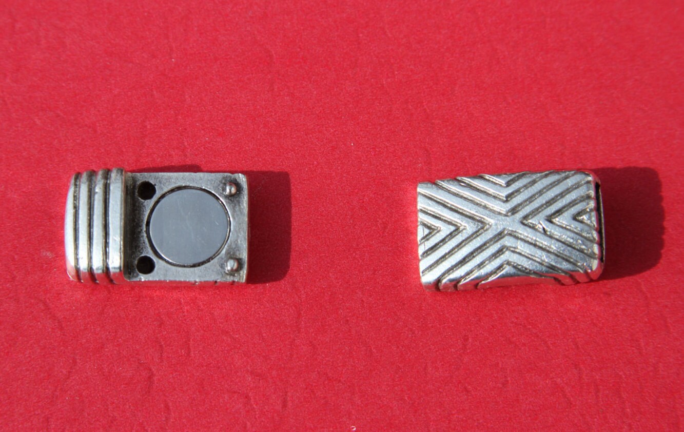 FC0223>>MADE IN EUROPE zamak clasp for 10mm flat leather cord, 10mm clasp for 10mm flat cord Qty1