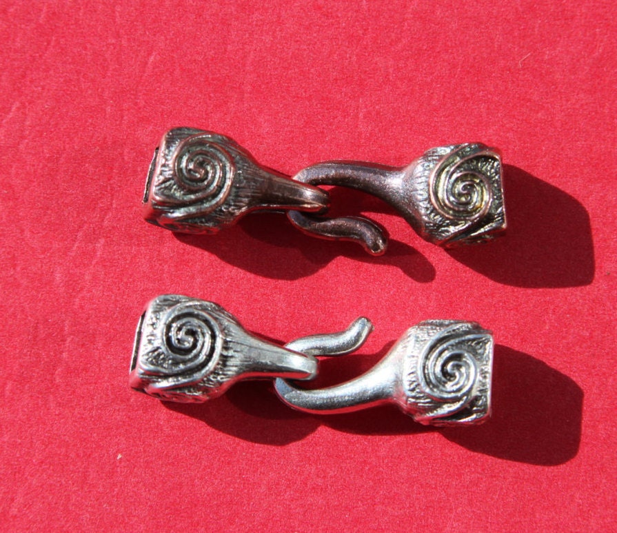 4/9 MADE IN EUROPE hook clasp, mykonos casting hook clasp for 6mm cord (X5848ABAS)