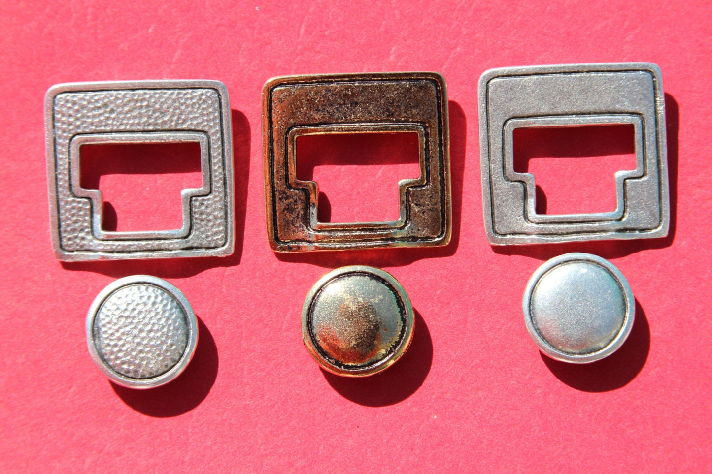 RC0011>>MADE IN EUROPE toggle clasp, button clasp,  silver toggle clasp, large toggle clasp (X6043ABAS) Qty 1