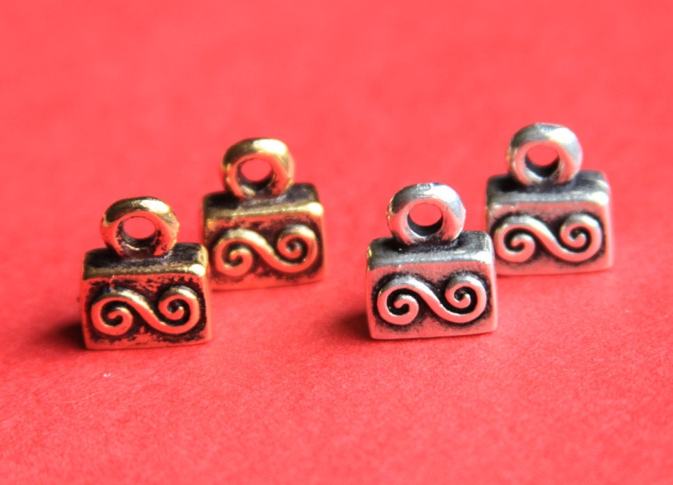 6/2 MADE IN EUROPE metal cord ends, flat cord ends, 9mm cord end, 9mm end caps (X6002AG)