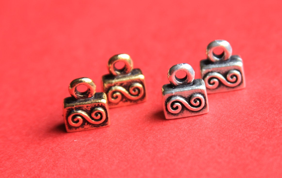 6/2 MADE IN EUROPE metal cord ends, flat cord ends, 9mm cord end, 9mm end caps (X6002AG)