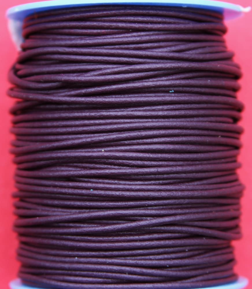 MADE IN SPAIN 6 feet 2mm leather cord, 2mm purple leather cord, 2mm jewelry leather cord (2IRI)