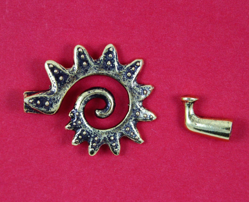RC0020>>MADE IN EUROPE large toggle clasp, sun toggle clasp, gold toggle clasp (X5383ABAG)Qty1