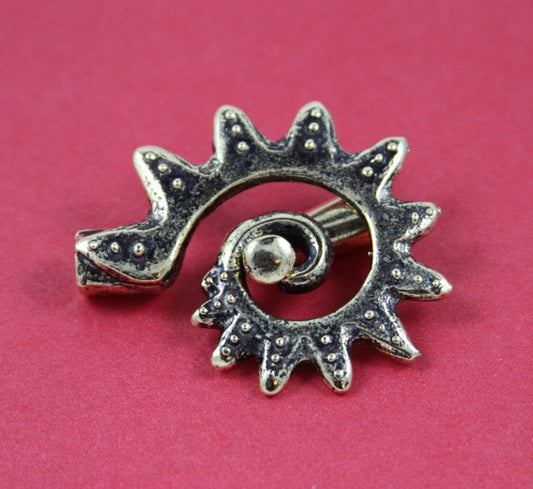 RC0020>>MADE IN EUROPE large toggle clasp, sun toggle clasp, gold toggle clasp (X5383ABAG)Qty1