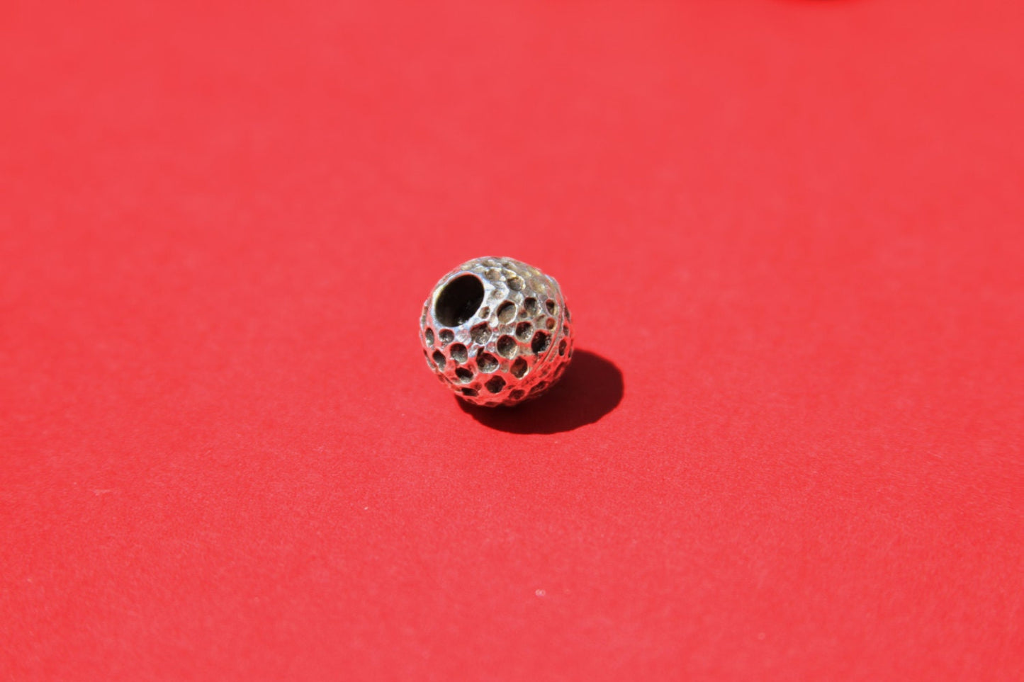 RC0065>>MADE IN EUROPE round leather cord clasp, hammered ball clasp (XM6114AS)Qty1