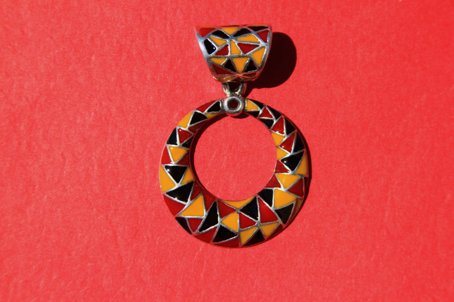 0068>>MADE IN EUROPE enamel pendant with bail slider, heavy duty pendant with bail slider for 10mm cord (E6017/6020)