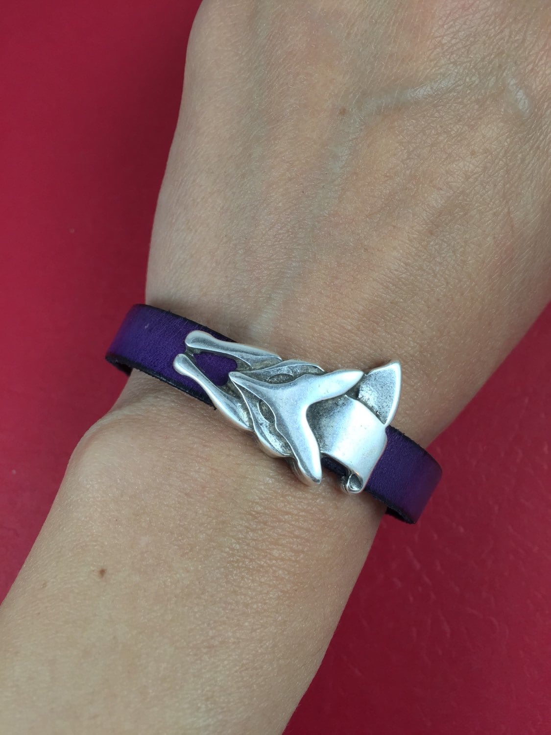 FS0143>>MADE IN EUROPE zamak fox  slider, zamak fox spacer, 10mm flat cord slider (94598) Qty 1