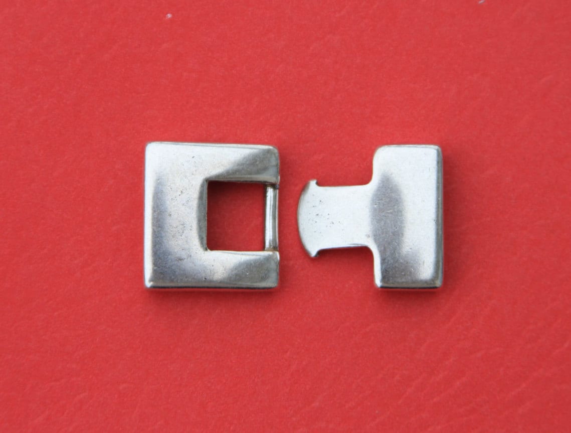 FC0411>>MADE in EUROPE zamak clasp, silver hook clasp, silver toggle clasp, 20mm clasp (ABLZ58s) qty1