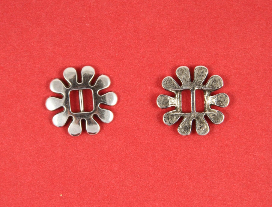 FS0162>>MADE in EUROPE 3 zamak margarita sliders, silver margarita slider, zamak flower slider (ABLZ40) Qty3
