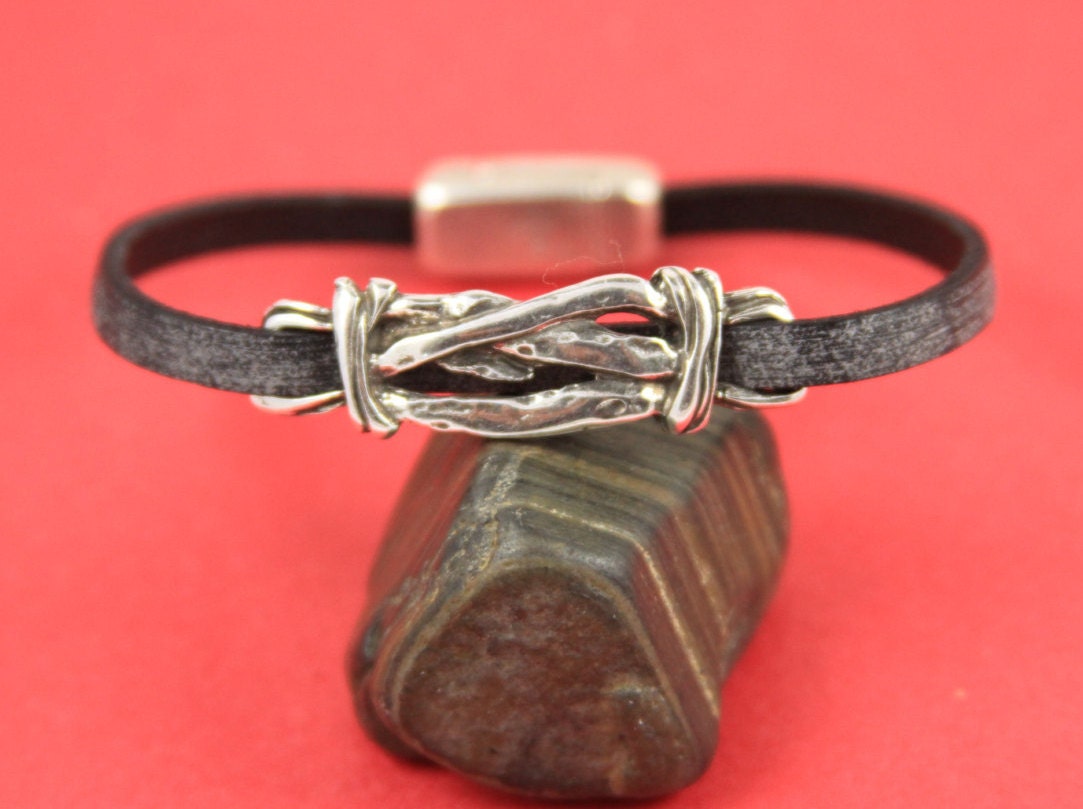 C0064>>MADE in EUROPE zamak knot connector, bracelet connector (ABLZ29) qty 1