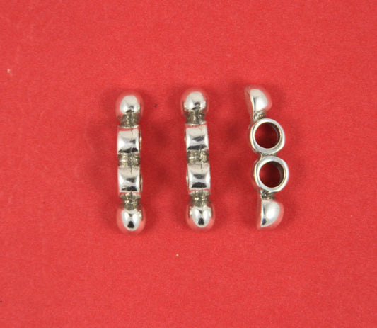 12/1 MADE in EUROPE 2 zamak separators, leather cord strand separator, 5mm cord separator (ABLZ37) qty2