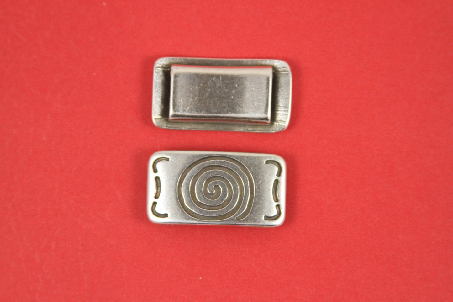 FS0119>>MADE in EUROPE zamak connector, zamak swirl connector, zamak connector for flat leather cord (ABLZ44) qty1