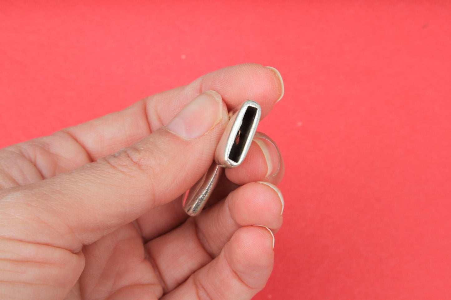 FC0213>>MADE IN EUROPE flat cord zamak clasp, zamak chain clasp, chain link, 13mm flat cord clasp (6219)Qty1